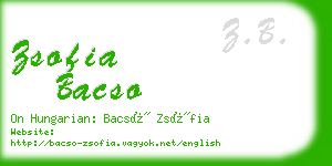 zsofia bacso business card